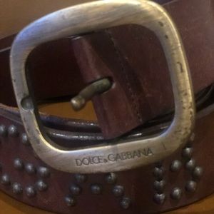 Dolce and gabbana vintage leather belt